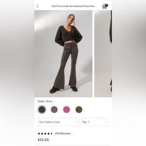 Urban Outfitters Out From Under Flare Pants in Green color